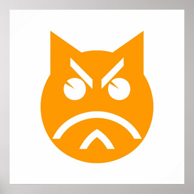 Pouting Emoji Cat Poster (Framsidan)