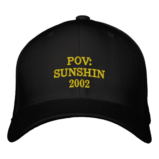 POV SUNSHIN 2002 Broderad Svart  Keps (Framsida)