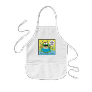 Pover Kids Apron Har Soppa Frog Barnförkläde