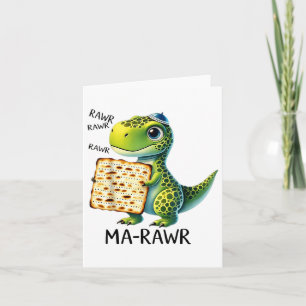 Pover Maror Morsa-roar Dinosaur Funny Pesach Småba Kort