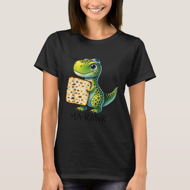 Pover Maror Morsa-roar Dinosaur Funny Pesach Småba T Shirt (Framsida)