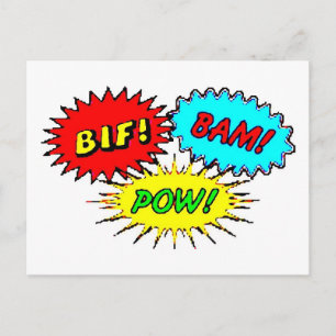 Pow Bif Bam Vykort