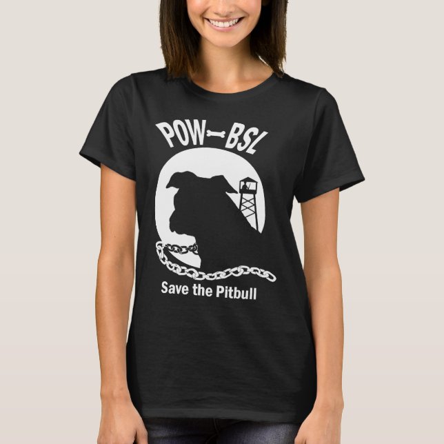 Pow Bsl Spara Pitbull T Shirt (Framsida)