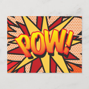 POW Ditt Meddelande Pratbubbla Kul Retro Vykort