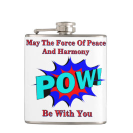Pow! Freden och harmoni Vinyl Wrapped Flask Fickplunta