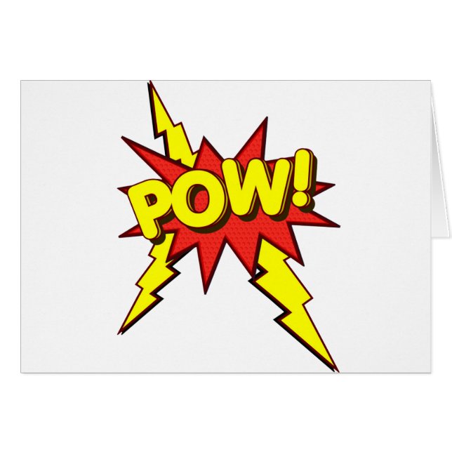 POW!!!! HÄLSNINGSKORT (Framsidan Horizontal)