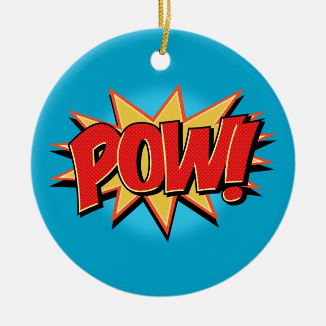 Pow! Julgransprydnad Keramik (Framsidan)