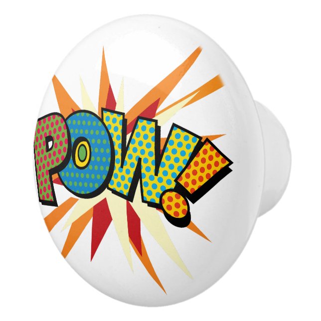 POW Kul Retro Serietidning Popkonst Knopp (Höger)