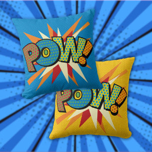 POW Kul Retro Serietidning Popkonst Kudde