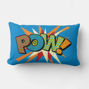 POW Kul Retro Serietidning Popkonst Lumbarkudde