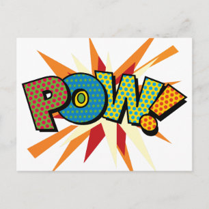 POW Kul Retro Serietidning Popkonst Vykort