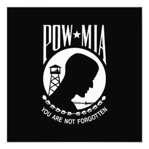 POW MIA American Military Heroes Prisoners of Krig Fototryck