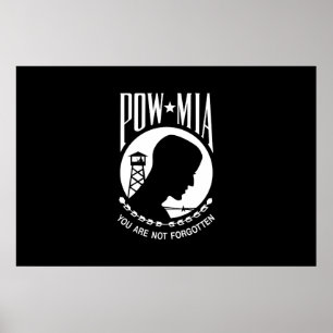 POW MIA American Military Heroes Prisoners of Krig Poster