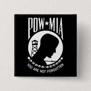 POW MIA Amerikanska militära hjältar Krigsfångar Knapp