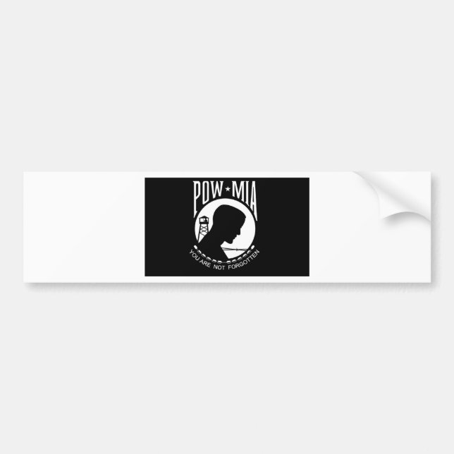 POW+MIA-flagga Bildekal (Framsidan)