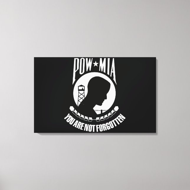 POW-MIA flagga Canvastryck (Framsida)