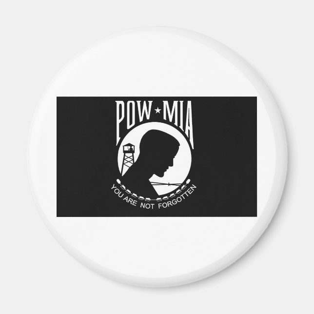 POW+MIA Flagga Magnet (Framsidan)