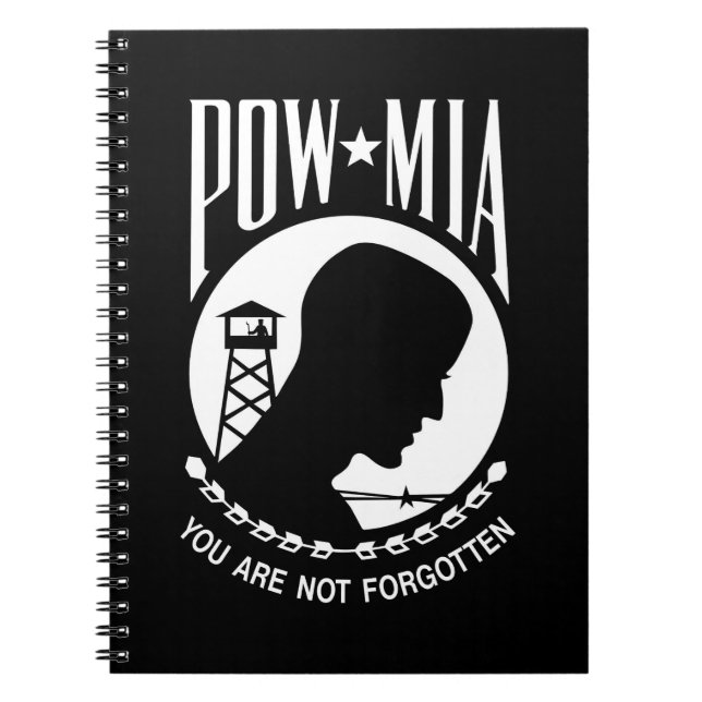 POW MIA Flagga: Soldater från Vietnam Krig saknas, Anteckningsbok (Framsidan)