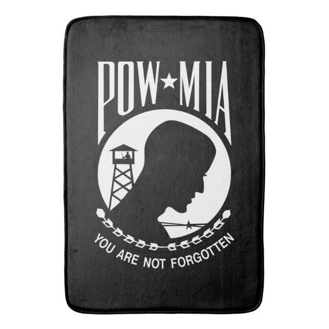 POW MIA Flagga: Soldater från Vietnam Krig saknas, Badrumsmatta (Framsidan (Vertikal))