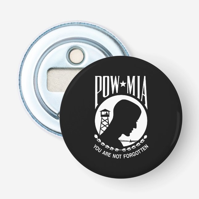 POW MIA Flagga: Soldater från Vietnam Krig saknas, Flasköppnare (Framsidan)