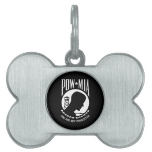 POW MIA Flagga: Soldater från Vietnam Krig saknas, ID-bricka Husdjur