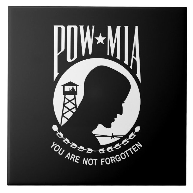 POW MIA Flagga: Soldater från Vietnam Krig saknas, Kakelplatta (Framsidan)