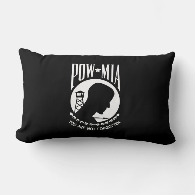 POW MIA Flagga: Soldater från Vietnam Krig saknas, Lumbarkudde (Framsida)