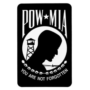 POW MIA Flagga: Soldater från Vietnam Krig saknas, Magnet