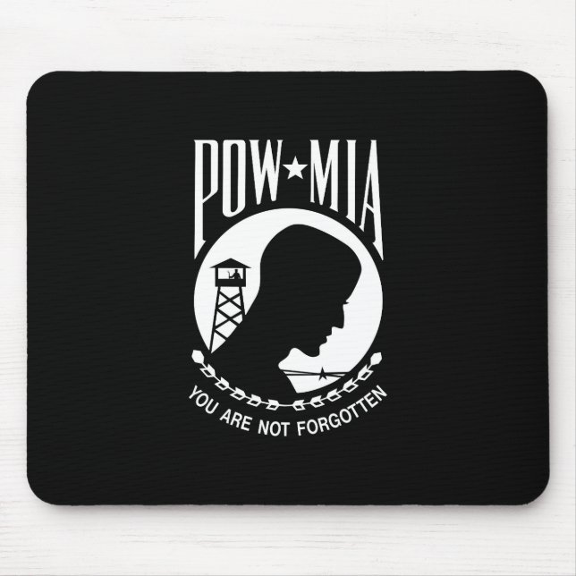 POW MIA Flagga: Soldater från Vietnam Krig saknas, Musmatta (Framsidan)