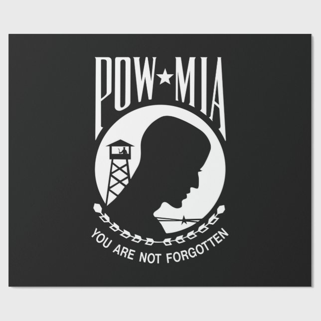 POW MIA Flagga: Soldater från Vietnam Krig saknas, Presentpapper (Platt)