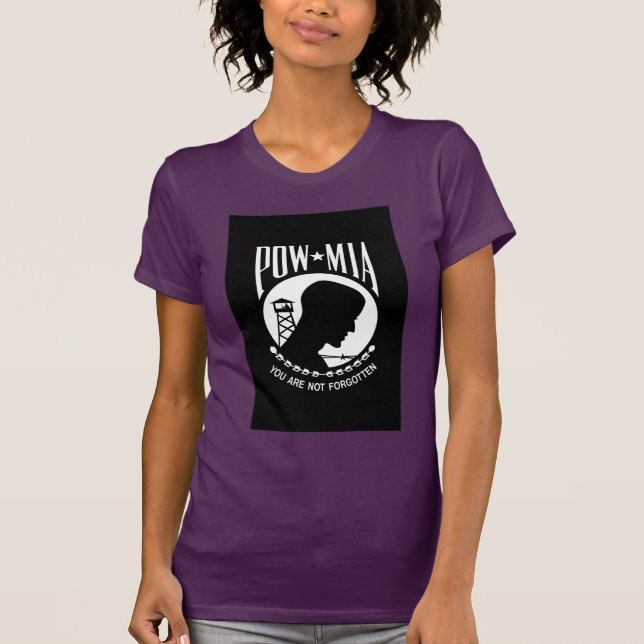 POW MIA Flagga: Soldater från Vietnam Krig saknas, T Shirt (Framsida)