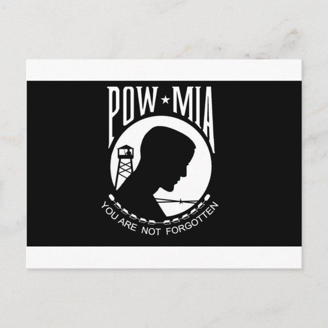 POW+MIA-flagga Vykort (Framsida)