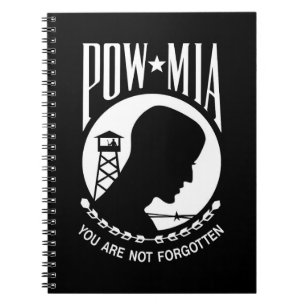 POW MIA-flaggan: Saknade soldater från Vietnamkrig Anteckningsbok