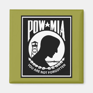 POW/MIA-Logotyp - Rektangel Magnet