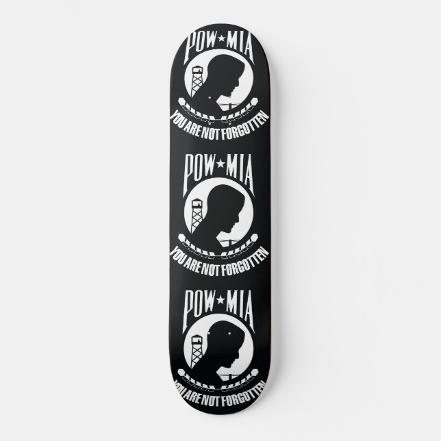 POW MIA OLD SCHOOL SKATEBOARD BRÄDA 18 CM (Framsida)