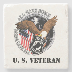 POW-MIA Patriotic Military Veteran Stone Underlägg