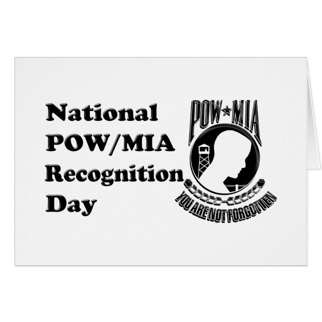 POW/MIA Recognition Day Card Hälsningskort (Framsidan Horizontal)