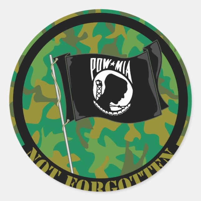 POW MIA RUNT KLISTERMÄRKE (Framsida)