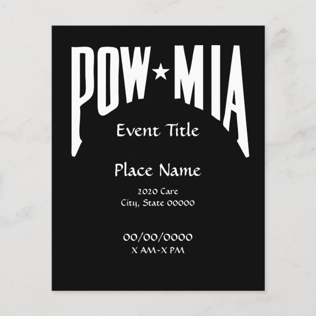 POW MIA Small Event Flyer (Framsidan)
