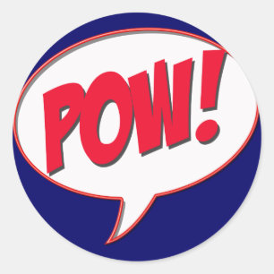 Pow! Runt Klistermärke