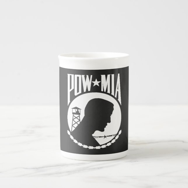 POW Saknad i strid Benporslin Mugg (Framsidan)
