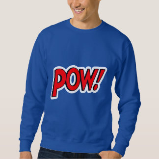 POW! Screwball Grafik Blå Lång Ärmad Tröja