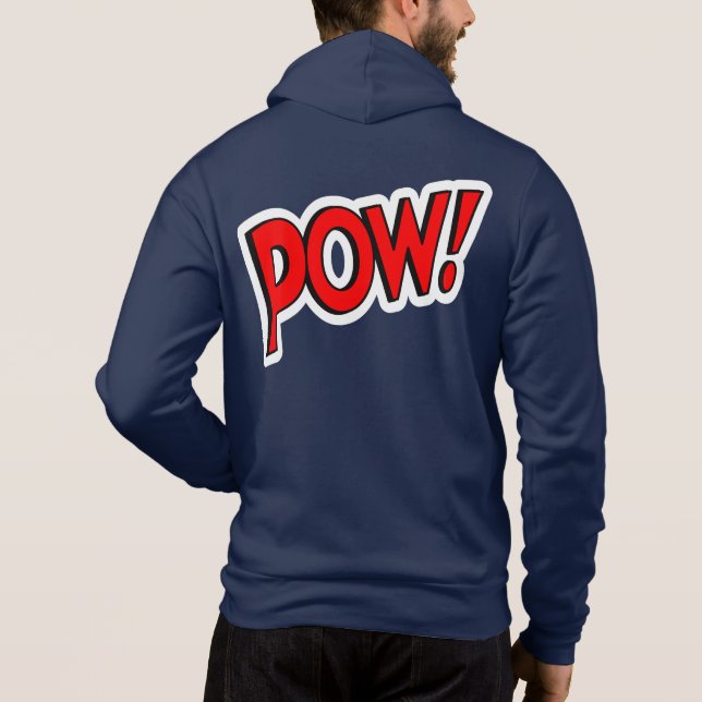 POW! Screwball Grafik Blå T Shirt (Baksida)