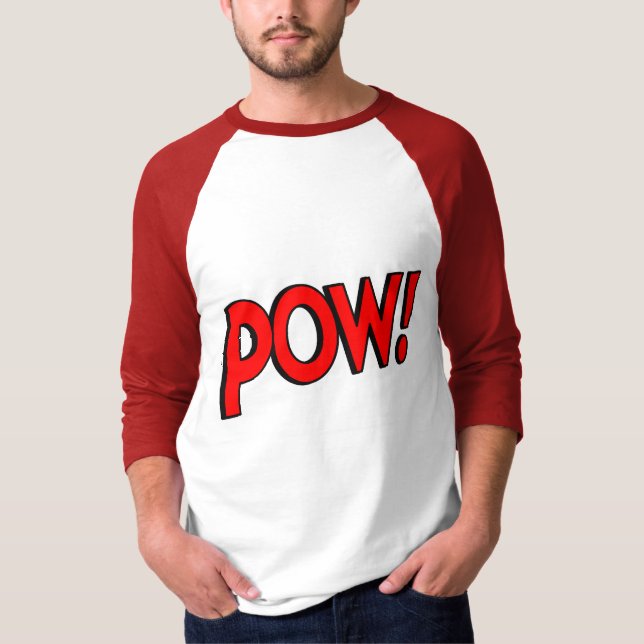 POW! Screwball Graphics 3/4 Ärm Raglan T Shirt (Framsida)