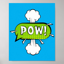 Pow! Slå Tecknad för dynamisk popup-bild Poster