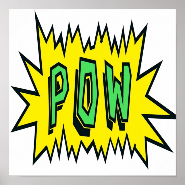 POW  Superhero Comic Books Poster (Framsidan)