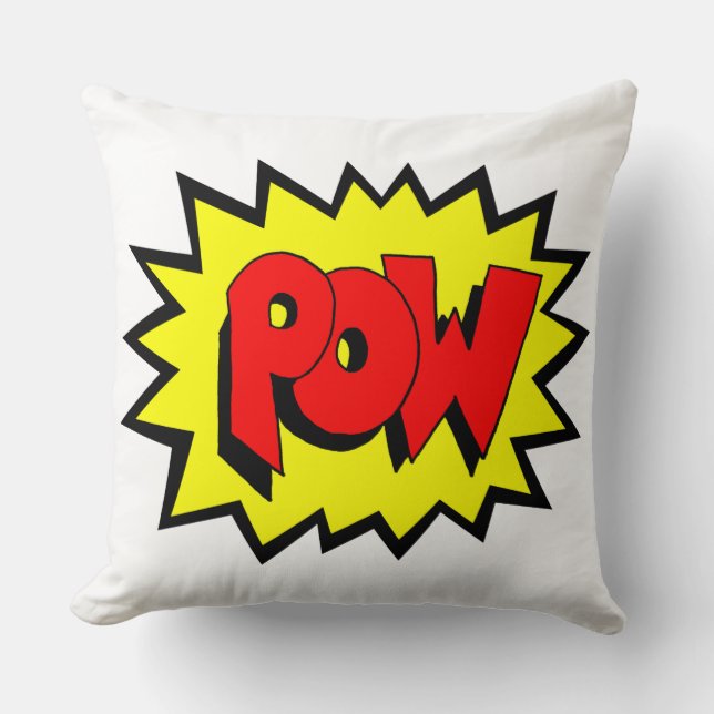 POW - Tecknad Bok Pop Art Kudde (Framsida)