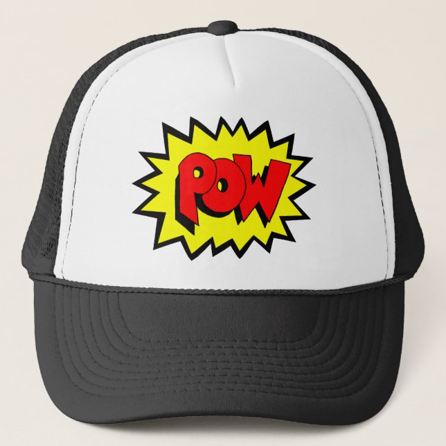 POW - Tecknad Bok Pop Art Truckerkeps (Framsida)