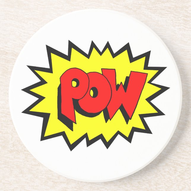 POW - Tecknad Bok Pop Art Underlägg (Framsidan)