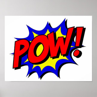 POW TECKNAD BOK STIL POSTER